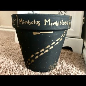 Harry Potter Planter Clay Large Pot; Handmade